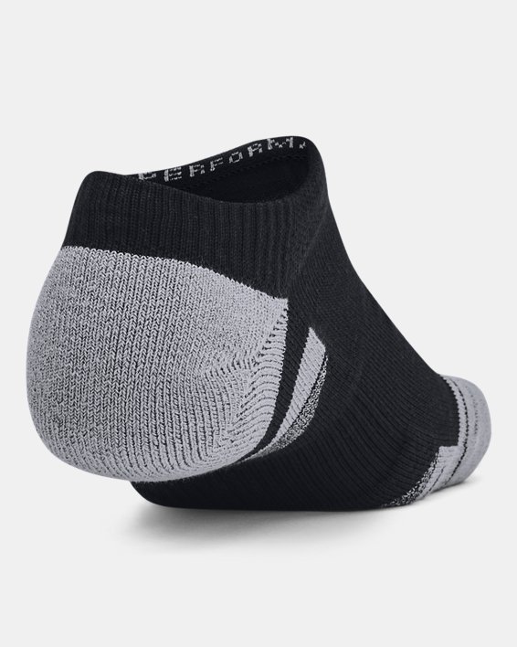 Unisex UA Performance Tech 3-Pack No Show Socks in Black image number 2